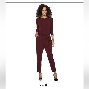 Womens maroon jumpsuit